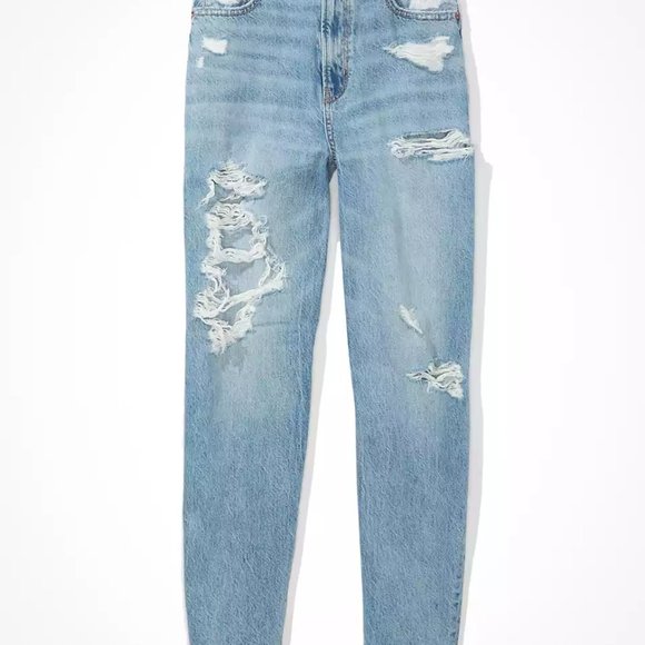 AE Relaxed Mom Jean Daylight Destroy - Picture 2 of 5